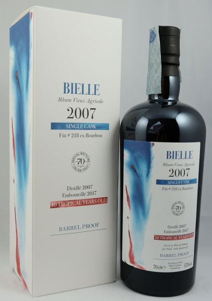 BIELLE 2007 - 70th Velier Rhum Cask 218 nur 250 Flaschen